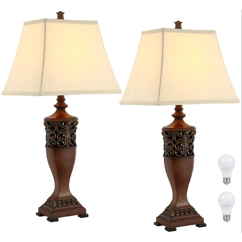 Bloomsbury Market 30"H Bedside Table Lamp Set Of 2 For Living Room Or